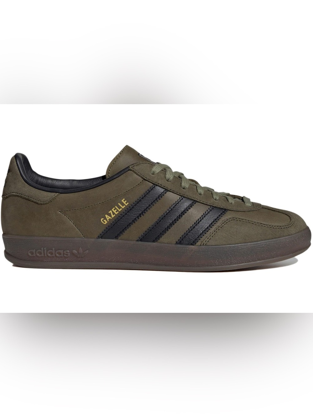 EUC adidas Men’s Gazelle Olive Green with Black Stripes, 7 or Women’s 9
